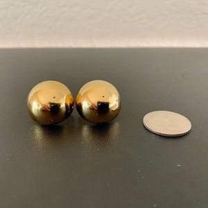 Michael Kors Round Domed Clip On Earrings, EUC